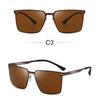 Men's sunglasses, fashionable metal square sunglasses for fishing while driving