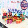 3D Hot Pop Up Happy Birthday Cards Invitation Cake Greeting Card Business Kids Gift Tourist Postcard For Friend Dad Mom Present