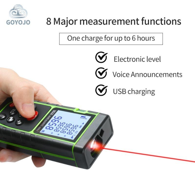 Laser Distance Meter 40M 60M 80M 100M  No Battery Rangefinder  Tape Range Finder Build Measure Device Ruler Test Tool