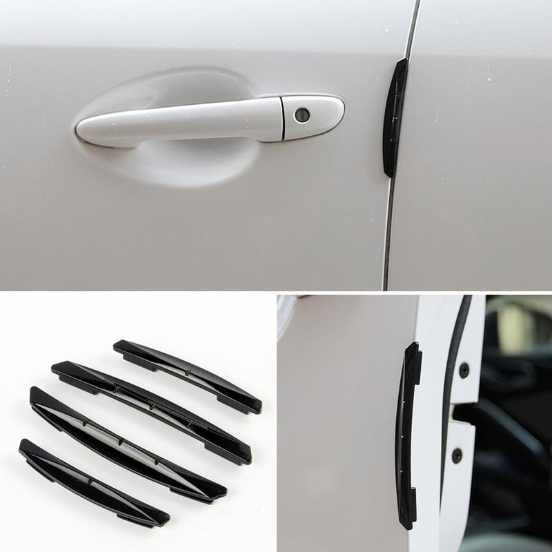 4pcs Car Door Anti-collision Stickers Car Decoration Protective Strip Car Door Edge Protection Strip Auto Exterior Accessories