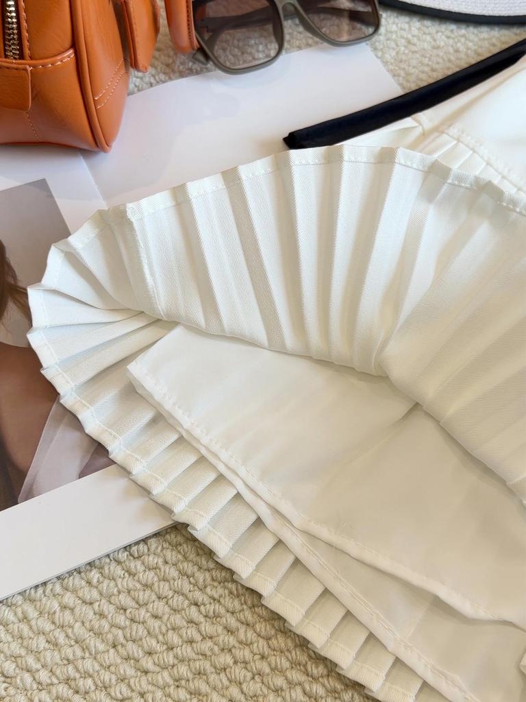 Petite Anti-Exposure A-Line Skirt - 2026 Spring/Summer High-Waisted Slim Pleated Skirt for Women
