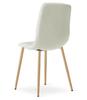LIBRA chair - beige fabric / wood-colored legs x 2