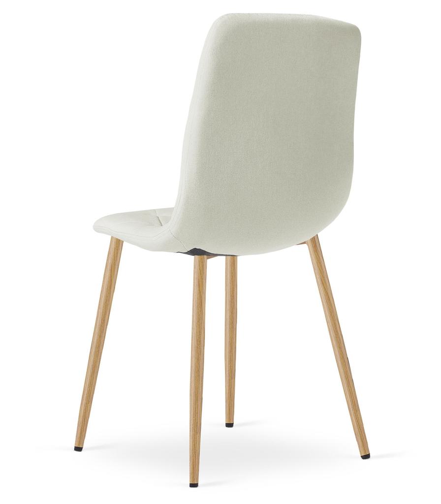 LIBRA chair - beige fabric / wood-colored legs x 2
