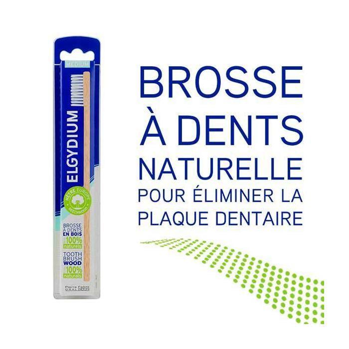 Elgydium Anti-Plaque Brosse À Dents En Bois Medium