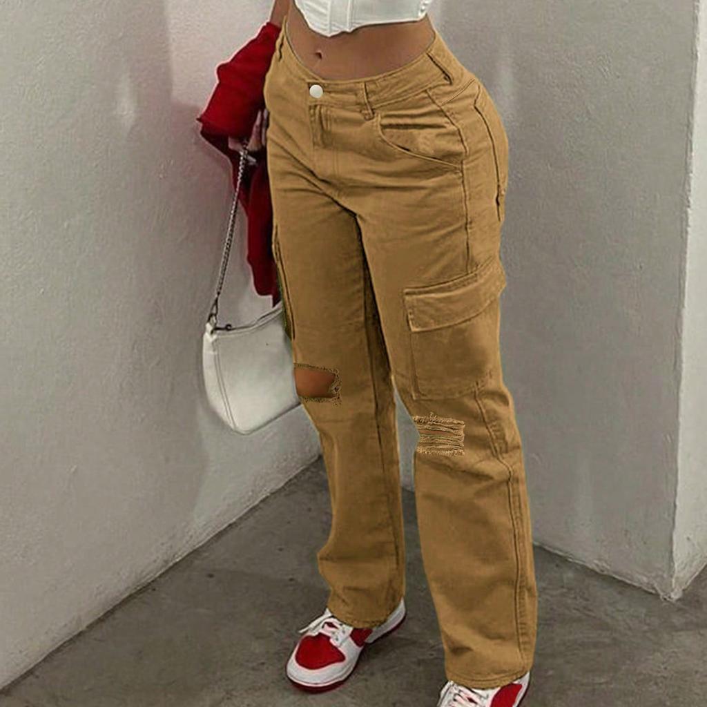 Women's Mid- Stretch Jeans With Pockets