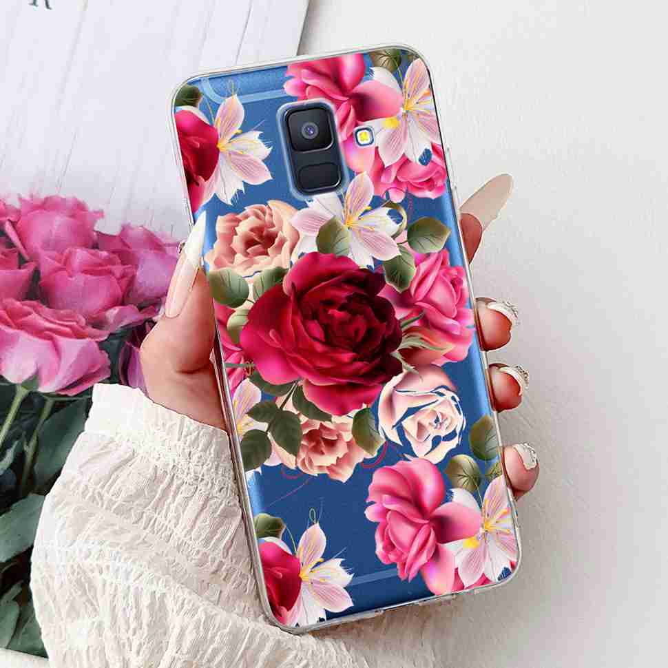 For Samsung Galaxy A6 2018 5.6" Case SM-A600F Soft Silicone TPU Cover For Samsung a6 A6 2018 SM-A600FN New Butterfly Phone Cases