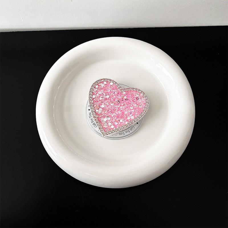 

Water Diamond Love Sequin Mobile Airbag Bracket Magnetic Magsafe Scalable Removable Portable Creative Support Stand