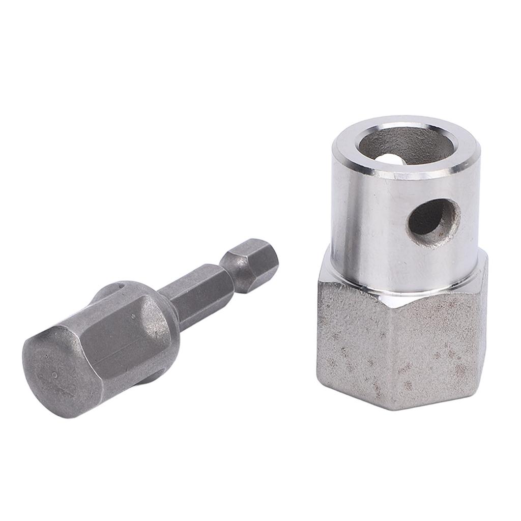 Trailer Jack Drill Adapter Metal Stainless Steel Cordless Drill Adapter Kit with 12 Inch Socket