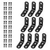 90 Degree L-Shape Bracket Corner Brace Set, Stainless Steel Corner Brackets for Shelves Wood Furniture Cabinet Table Drawer