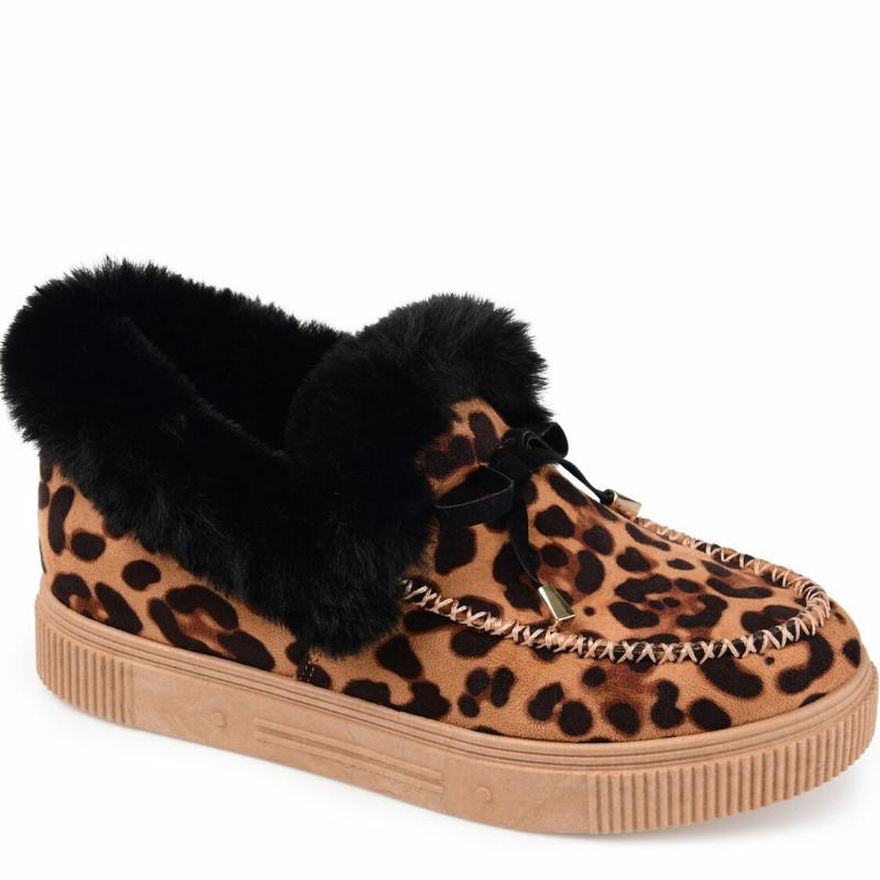 FGHJ Moda damska Płaskie buty śniegowe Ciepłe bawełniane buty