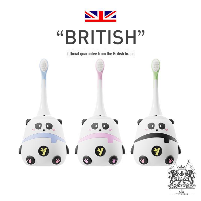 Children's Electric Toothbrush with Soft Bristles and Cartoon Red Panda Design for Ages 3-12