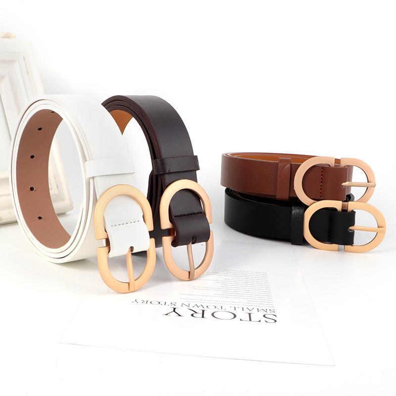Belt Vintage Leather Women Versatile Decorative Waistband Casual Strap Jeans