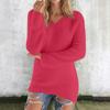 Women's Casual Fashion Long Sleeve Button-Down Pullover Top