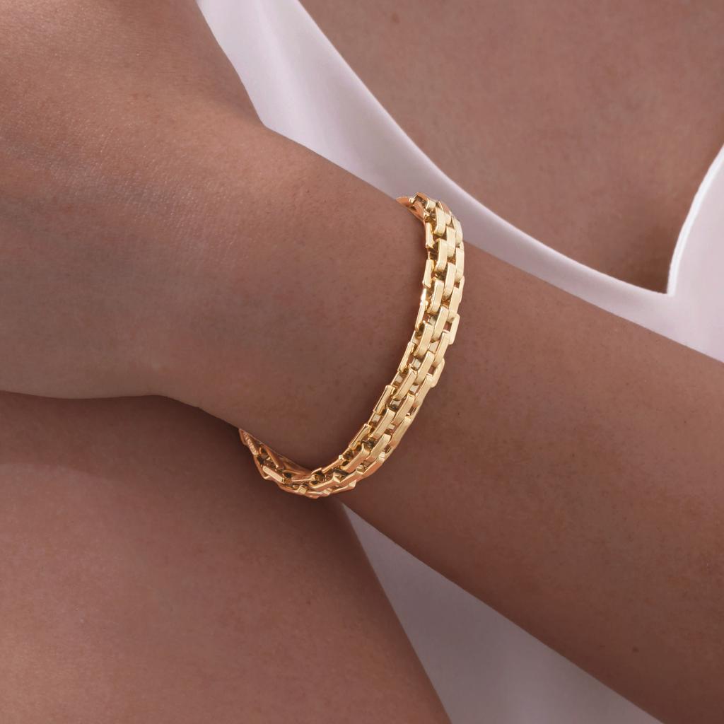 Simple Stainless Steel Watch Strap Bracelet for Women, Silver Gold Color Chain Bracelet, Fashion Waterproof Jewelry