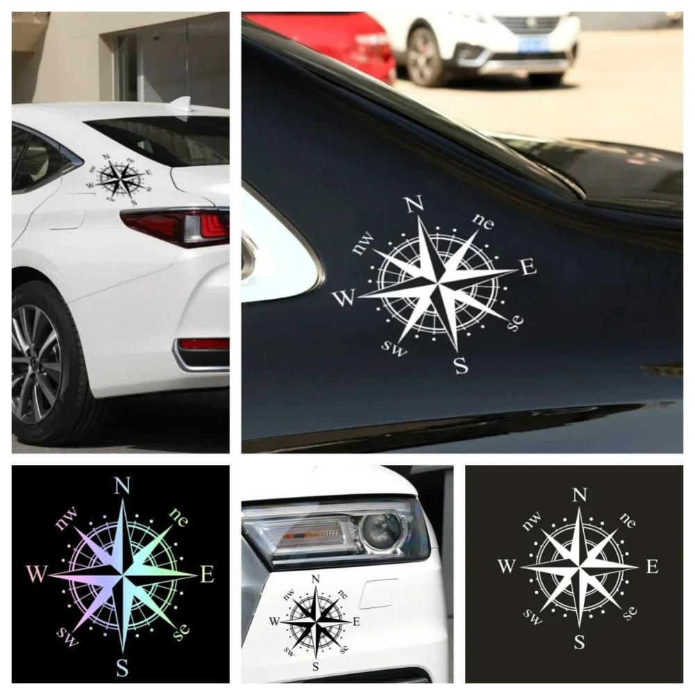Car Stickers Universal Navigation Compass Car Stickers Vinyl Decal Motorcycle Decoration Auto Exterior Accessories
