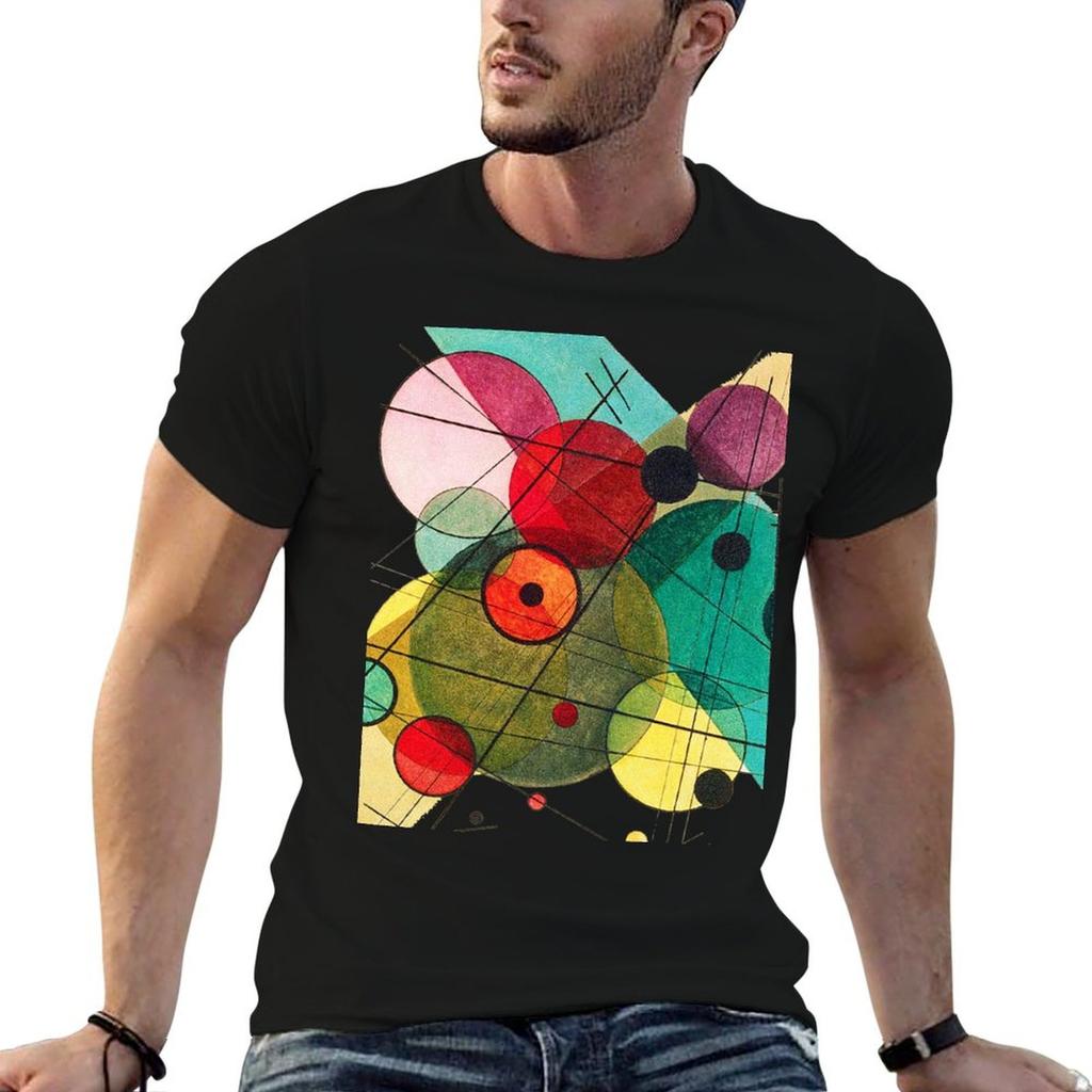 Cerchi HD in un Cerchio 1923 di Wassily Kandinsky T-shirt Minimalista Grafica T-shirt