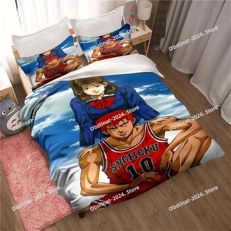 Slam Dunk Cartoon Aufdruck Bettwäsche-Sets exquisites Bettwaren-Set Bettbezug Bettdecke Set Bettwäsche-Set Luxuriöses Geburtstagsgeschenk