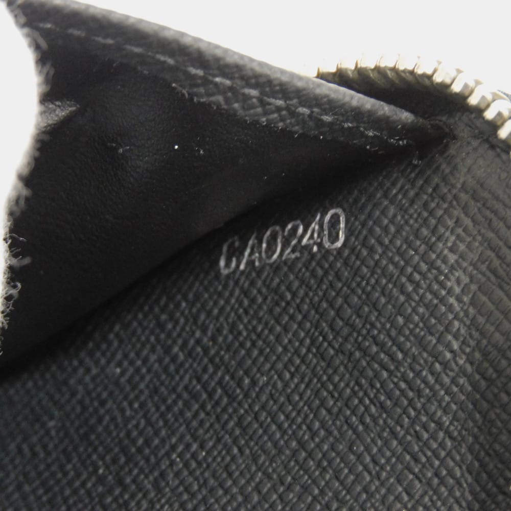 Used 12564 Zippy Organizer NM N60111 7940 Logo Black Gray Zip Around Damier Graphite Noir Men's from Japan AUTHENTIC