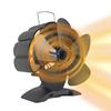 Aluminum 5 Leaves Heat Powered Fireplaces Stove Fan for Wood Burning Circulating Warm Fireplaces Fan Heat Powered Fan