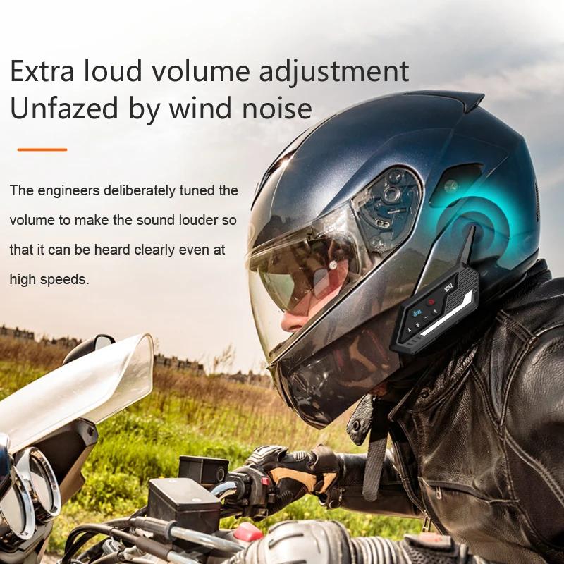 Kebidumei Motorcycle Helmet Bluetooth Intercom Headset Wireless Hands-free Waterproof 800m Intercomunicador Speaker Earphone