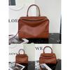 New Luo Jia Amazona180 Bowling Bag Cowhide Briefcase Large Capacity Hand-held Underarm Commuter Women's Bag