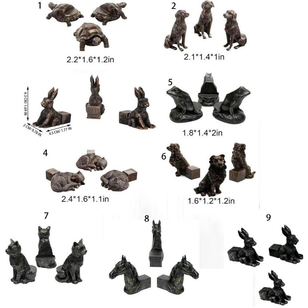 3Pcs/set Prevent Water Logging Small Animal Ornaments Animal Flower Pot Stand  Courtyard