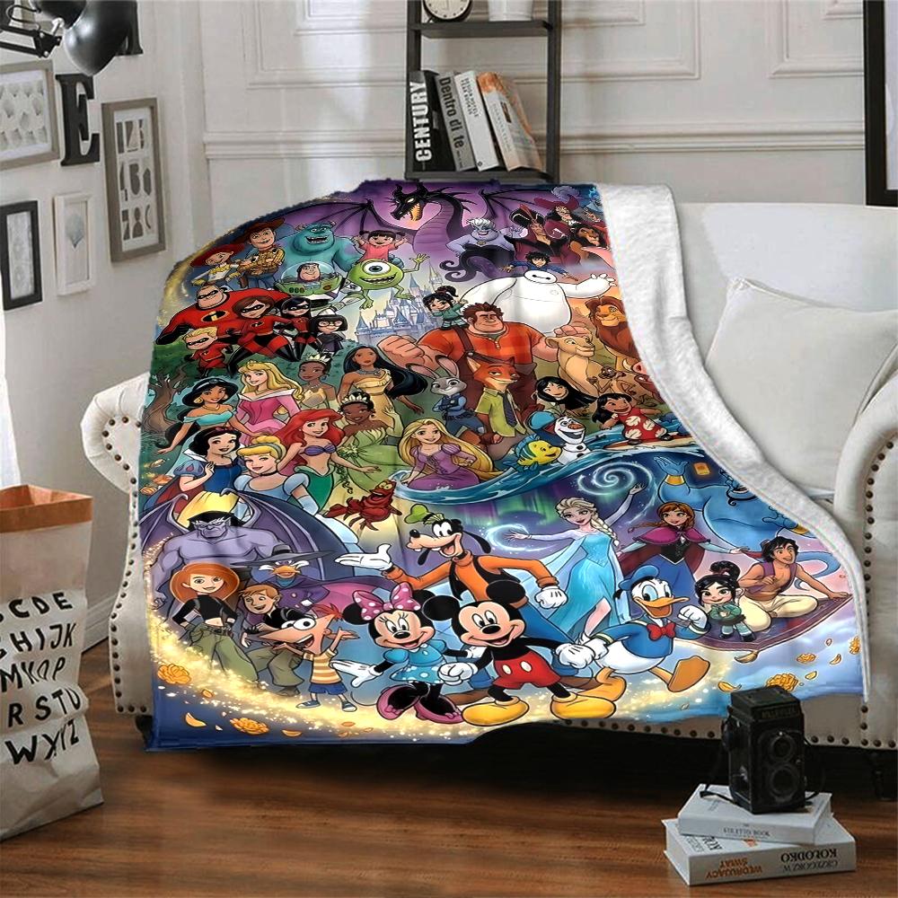 Cat Family Portrait Flannel blanket, soft and warm, suitable for beds and sofas, all seasons, portable travel blanket. 073095