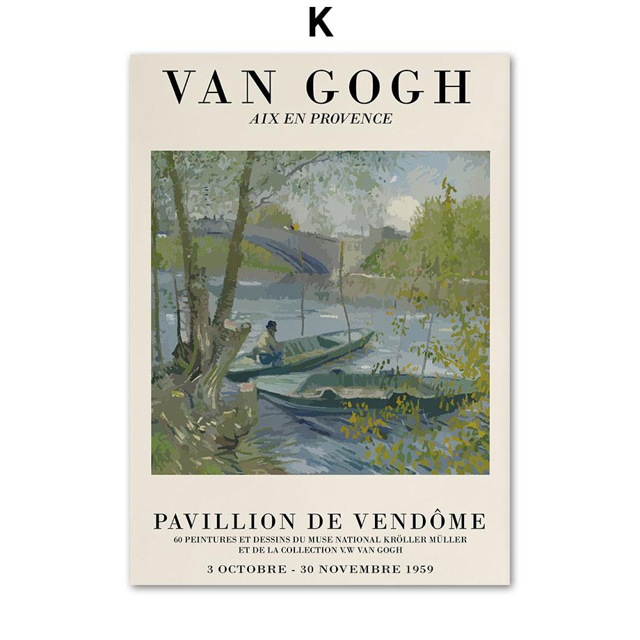 Van Gogh Claude Monet Abstract Vintage Wall Art Canvas Painting Nordic Posters And Prints Wall Pictures For Living Room Decor