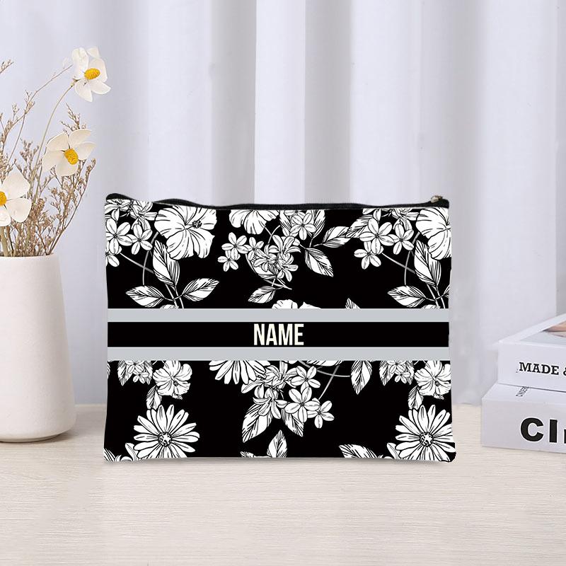 Personalized Full Print Custom Makeup Bag able Women's Products Environmentally Friendly Canvas Travel Storage Bag