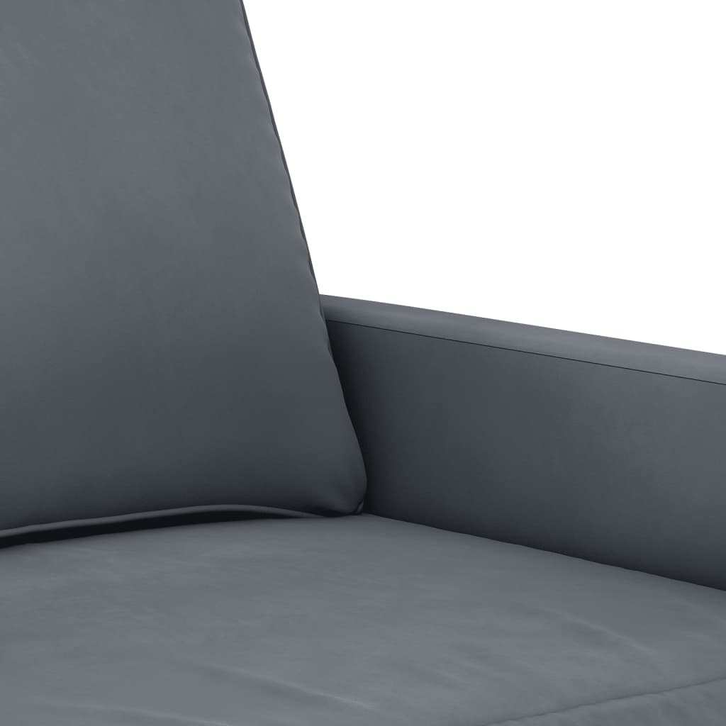 Vidaxl 2-Seater Sofa, Dark Grey, 140 Cm, Upholstered In Velvet