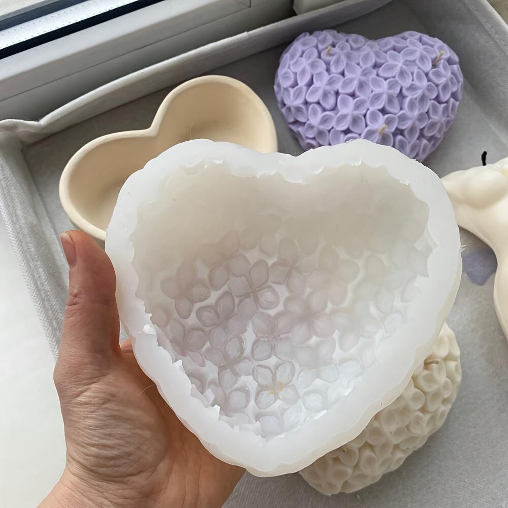 Silicone Heart & Flower Shaped Candle & Soap Mold - DIY Crafts Perfect for Candle Making And Soap Crafts