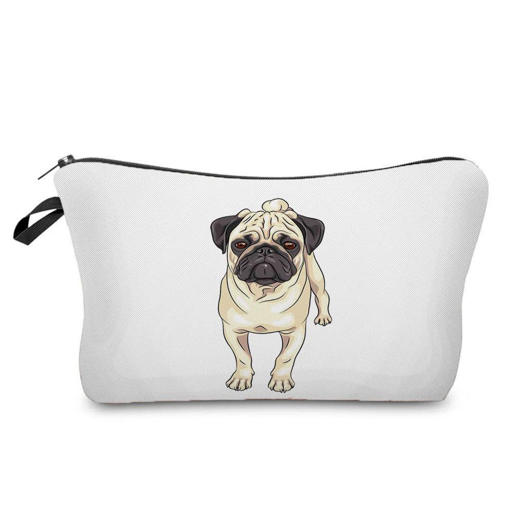 Women Dog Print Cosmetic Bag Toiletries Organize Travel Storage Case 6420