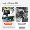 TELESIN GP-JFM-002 360 Degrees Adjustable Ball Head Backpack Clip Action Cameras Quick Release Mount Clamp