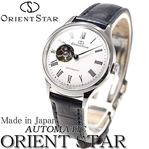 Orient Star RK-ND0005S Women's Automatic Watch, Classic Semi-Skeleton, Mechanical, Made in Japan, with 2-Year Manufacturer's Warranty, Open Heart, Whi