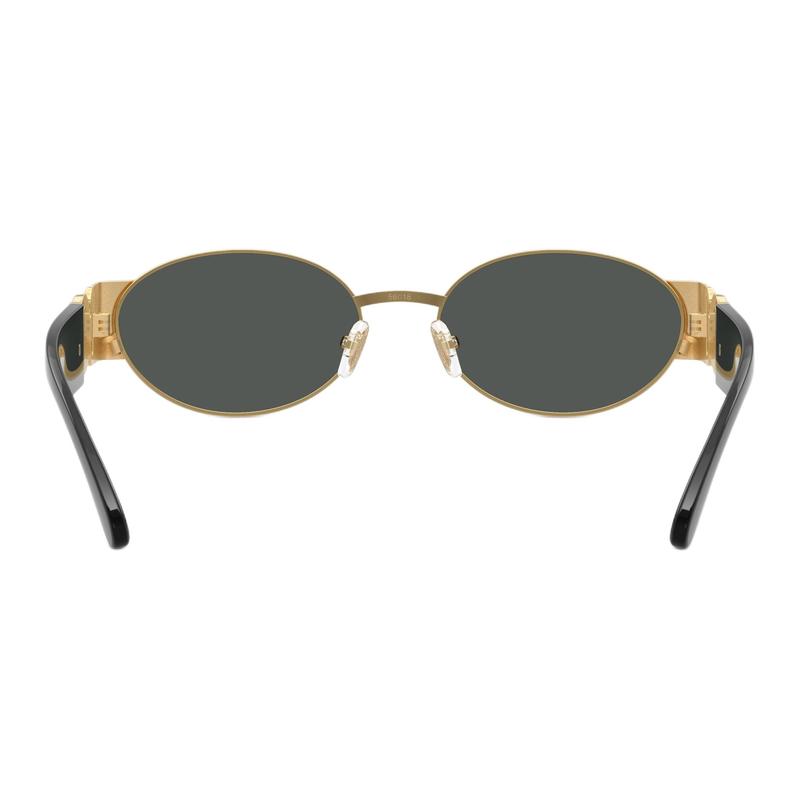 Versace Brand logo retro fashion design, plate and metal, oval sunglasses, same style for men and women, 0VE2299-100287-Black 56 - glasses case