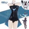 Black Hatsune Miku Bunny Cosplay Costume Cartoon Virtual Popular Characters