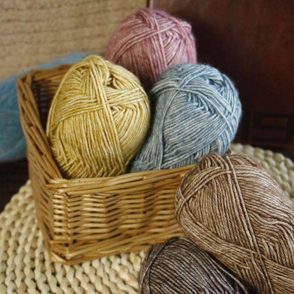 DIY Wool Yarn Cotton Rainbow Cotton Yarn Soft Hand-woven  Sofa Cushion