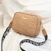 New embroidered thread bag fashion camera bag wide shoulder strap simple shoulder messenger bag women's bag