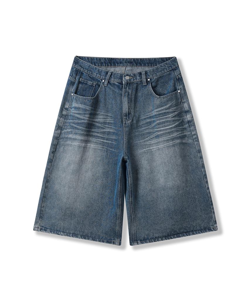 Descheuis Everyday Washed Bermuda Denim Pants Vintage Blue (Type B)