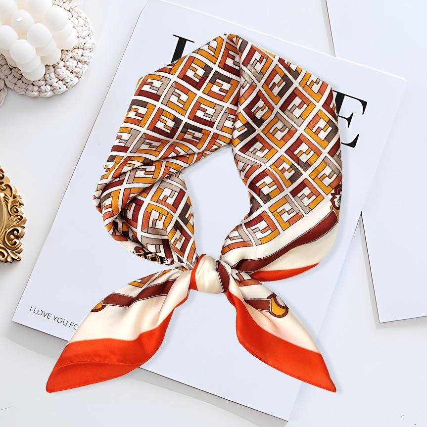 Strictly Selected 70 Silk Scarves, Simulated Silk Small Square Scarves For Women, Retro High-End Thin Versatile Professional Scarves