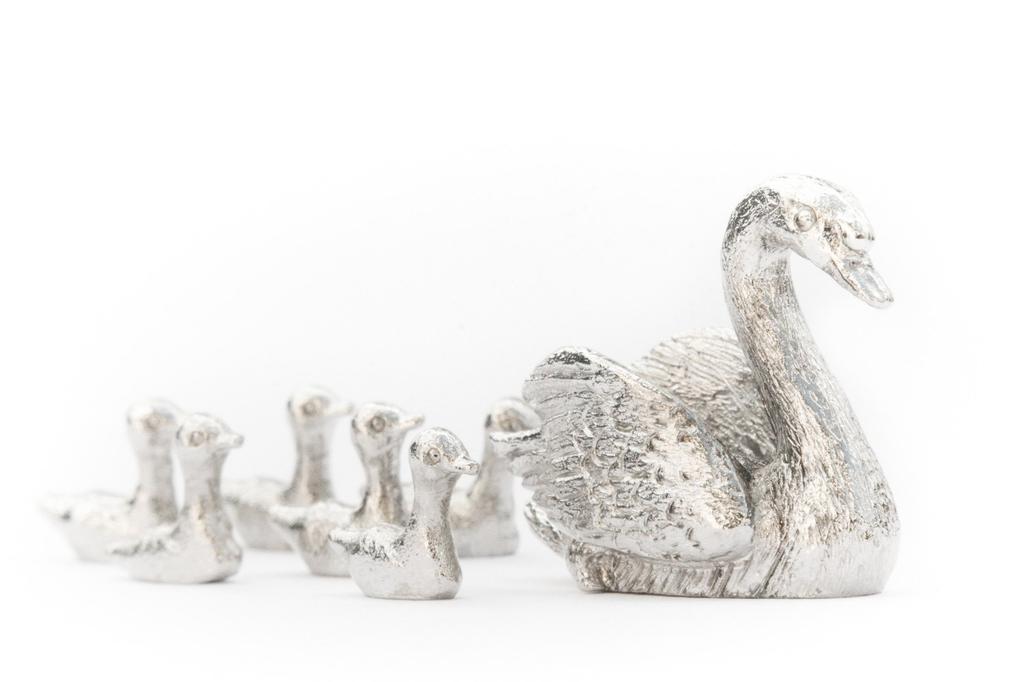 Swan and Child - British Animal Art Figurine Collection