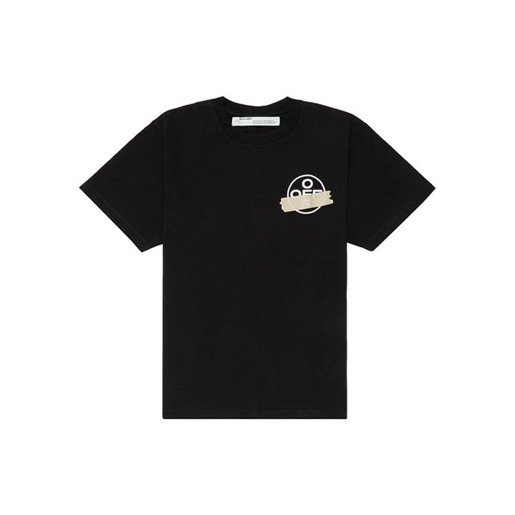 Off-White Bronzing arrow printing Unisex Black OMAA038G20JER0021048