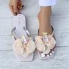 Fashion 2025 Summer New Women's Slippers Fad Butterfly Orchid Flower Design Design Women's Sandals Outdoor Beach Sandals Sandalias Mujer