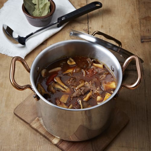 Vita Craft Induction Cookware Compatible Deep Pot, 16cm, Rose Gold, Dear 3954