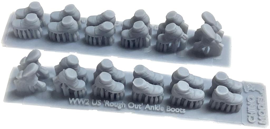 Chino Model WW2 US Ankle Boots with Leather Plastic Model Parts 1/35 Lining, CM-178 (People)