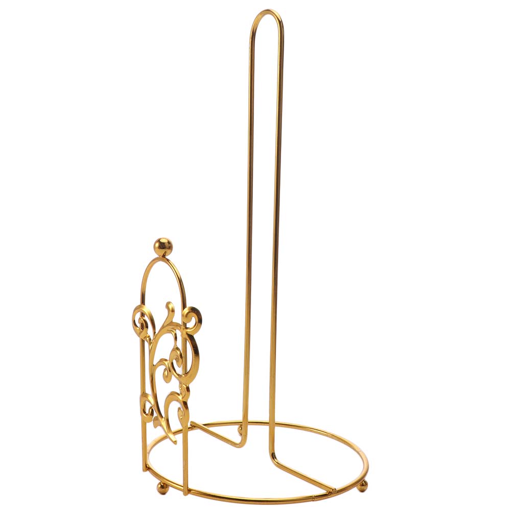 Practical Iron Tree Paper Towel Holder Free Standing One-handed Tear Vertical Paper Shelf Gold Decorative Tissue Stand Kitchen