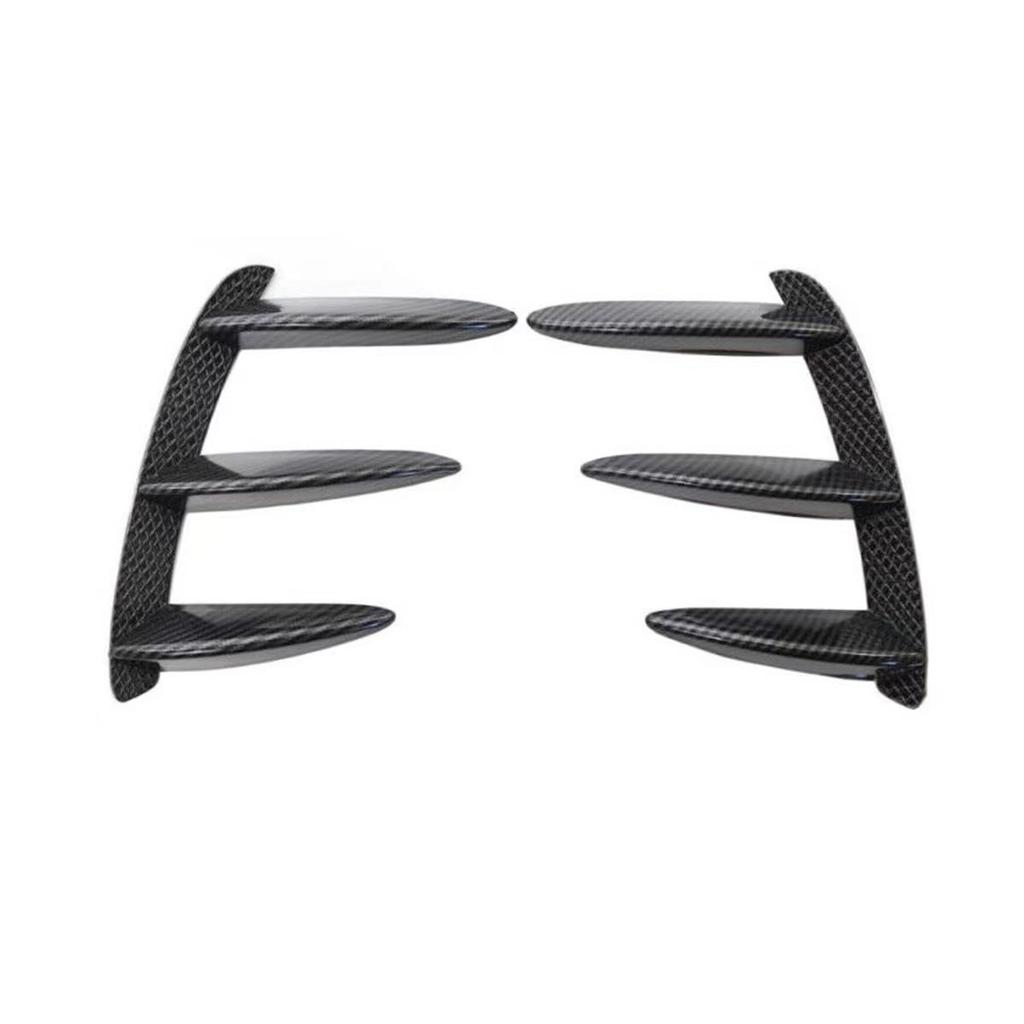 Pair Car Black /Carbon Look Rear Bumper Splitter Spoilers Canard For Mercedes Benz W176 A200 A250 A260 A45 AMG Car Styling