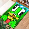 Green Pixel Forest Custom Name Carpet Rug For Living Room Bedroom Home Sofa Decoration Kids Play Nonslip Floor Mat