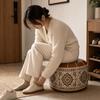 PU Leather Sofa Stool Cover Fillable Storage Ottoman Foot Rest Footstool Cover  Living Room