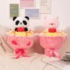 Handmade Panda Bouquet Plush Toys Cartoon Animal Animal Bridal Bouquet  Holiday Gifts